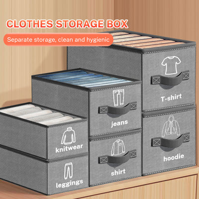 Closets Clothes Organizer Pants Jeans Storage Box Cabinet Drawer Organizer Underwear Socks T-Shirt Wardrobe Storage Organizers - e-store23 uk